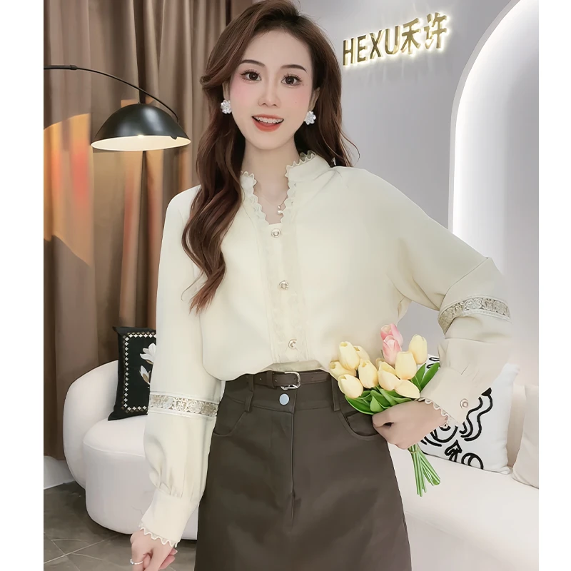 高级感穿搭长袖秋装衬衣上衣秋季气质别致衬衫女装