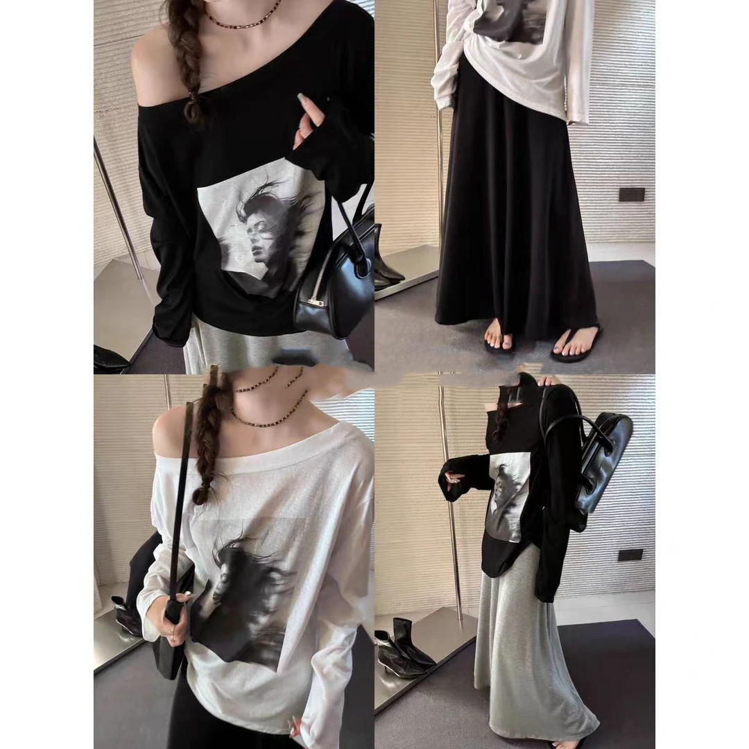 （柚子同款）MZ夏季美女款圆领长袖T恤2579