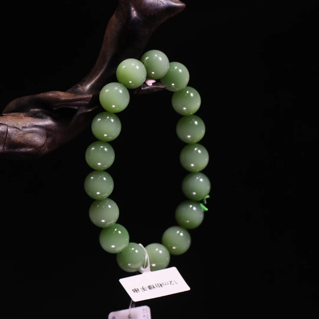 【新疆马爷珠宝】粉绿手串卡12