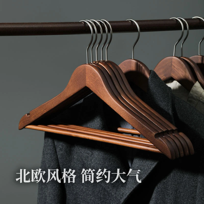 工厂清仓处理服装店衣服架酒店大气木质挂衣架简约衣架子实木衣架