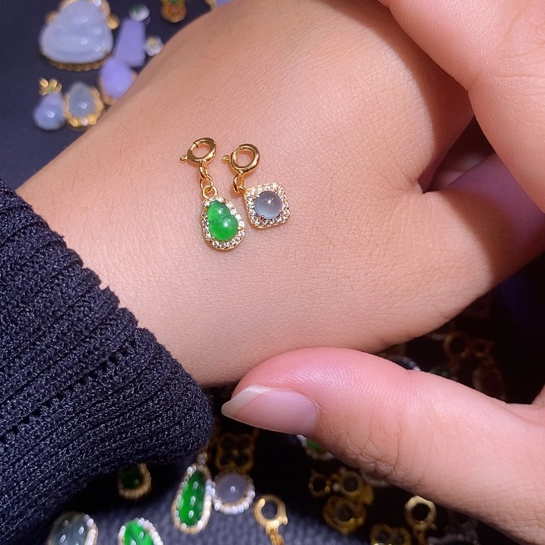 翡翠银S925镶嵌颈饰