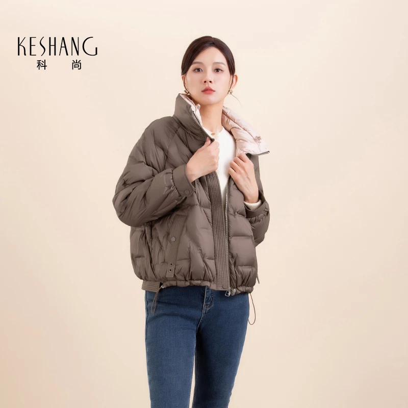 3DW13002冬季短款女气质立领保暖外套显高上衣