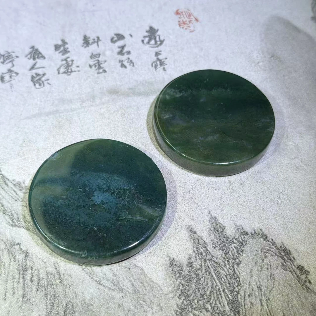 S8143【福嘟嘟】血灵草玛瑙圆无事牌吊坠-配珠链-多样性只发一件