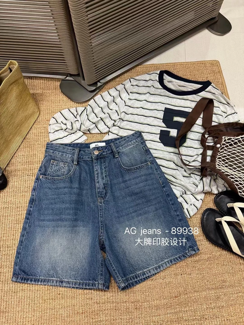 Ag断码复古百搭夏季女士牛仔四分裤五分裤量裤显瘦时尚