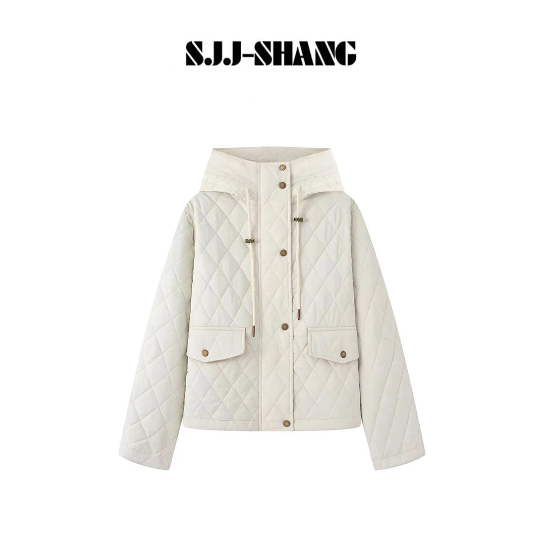 SJJ-SHANG【菱莉】轻奢菱格经典口袋设计棉服外套q135672p