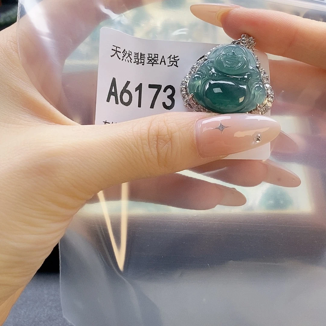 翡翠未镶嵌吊坠(赠链)