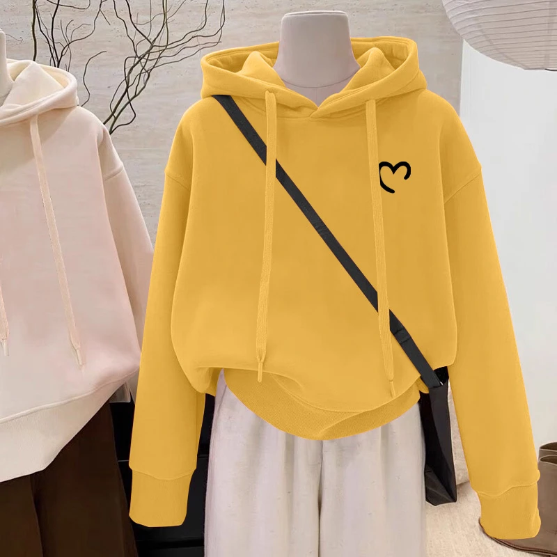 设计感小众秋冬新款2025加绒加厚套头连帽卫衣女网红新款衣服女