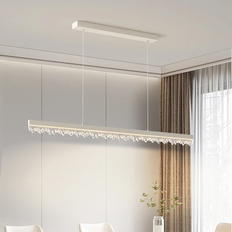 创意个性餐厅吊灯2025新款高级感餐桌灯一字长条灯吧台茶室灯具