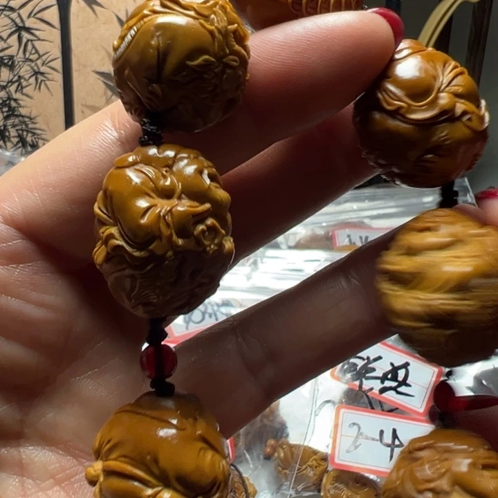 手串/手链橄榄核手工骑兽财神