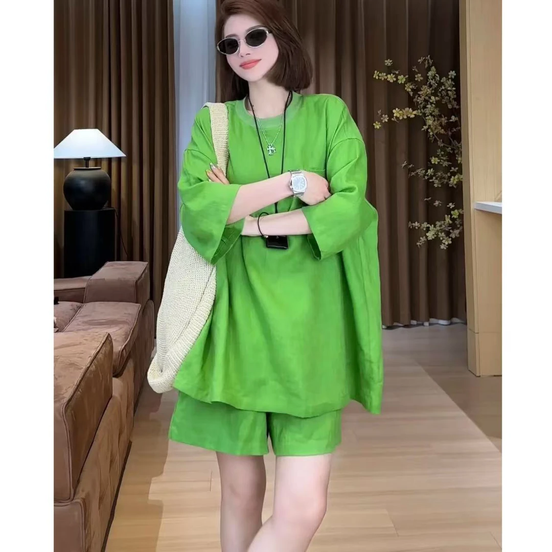 【yue】以直播为准全麻绿色套装