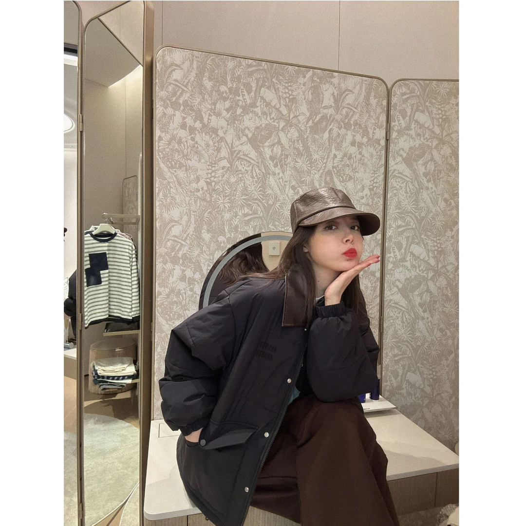 BETTER JOELAY-【 黑巧皮领】时尚棉服保暖百搭休闲通勤风Z4929