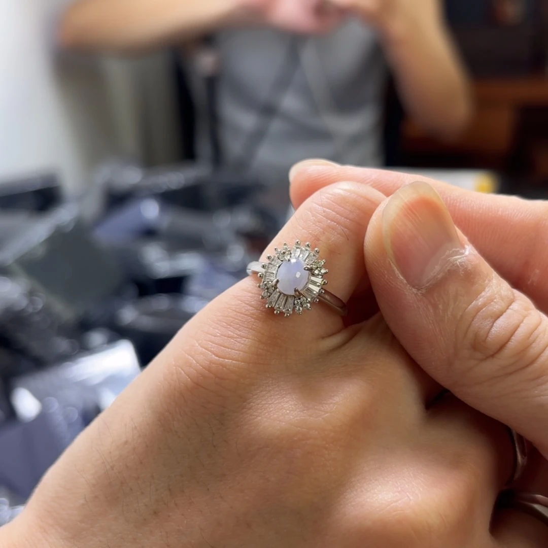 翡翠银S925镀金镶嵌颈饰