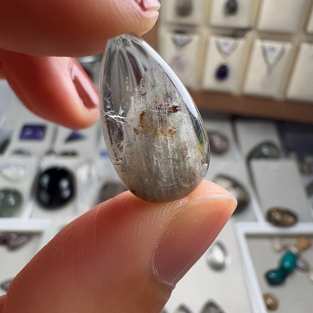 水晶未镶嵌颈饰天然幽灵水晶