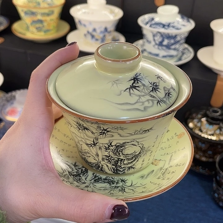 陶景德陶瓷盖碗茶具
