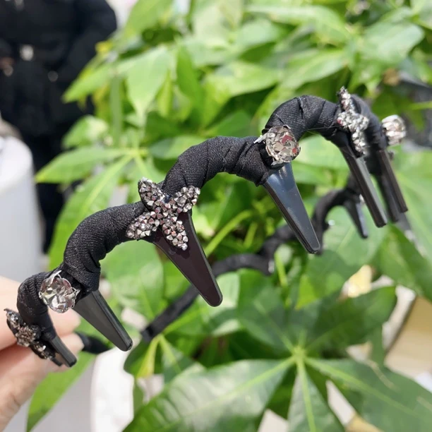 A423黑色闪亮波浪发箍