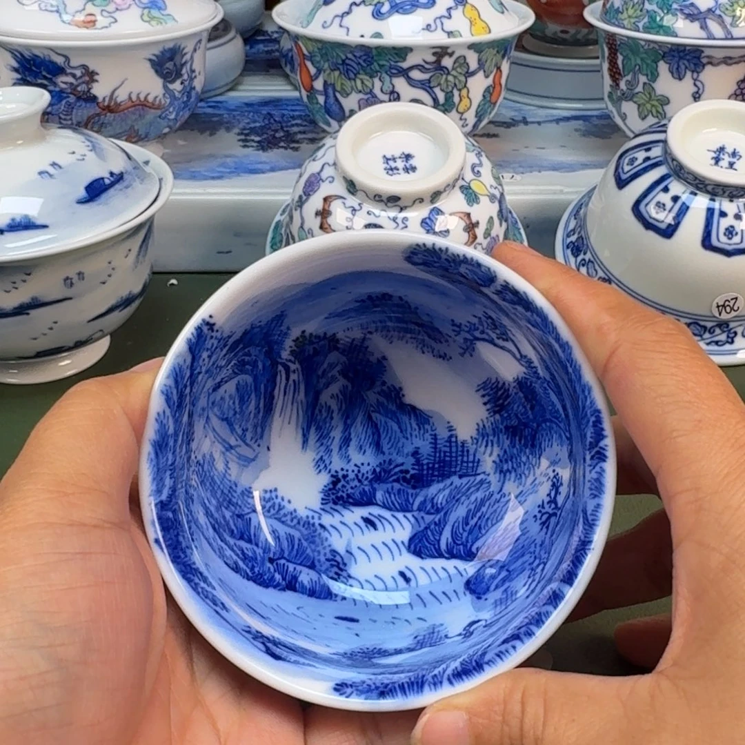 陶瓷景德镇纯手绘茶具圆圆279