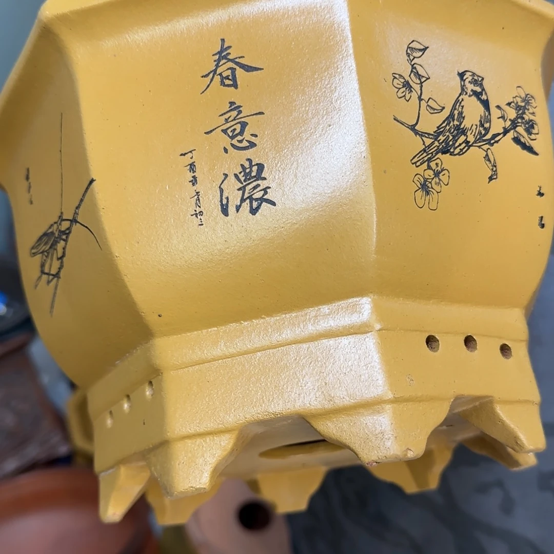 紫砂花盆口径27.17口径