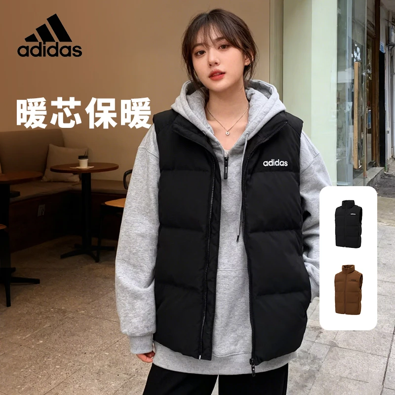 adidas阿迪达斯羽绒马甲棉马甲立领无袖背心外套 JL9563