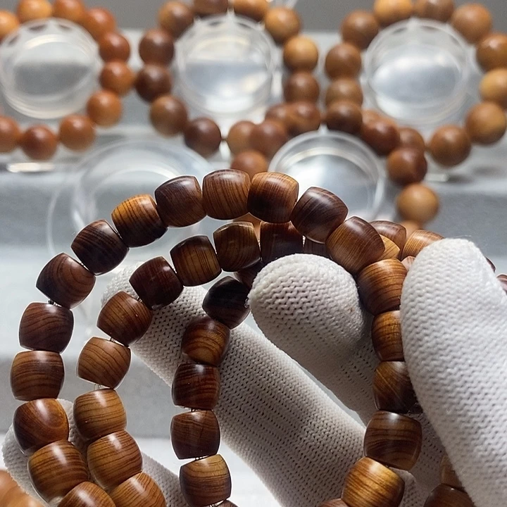 柏木手串/手链黄粉白粉碳化