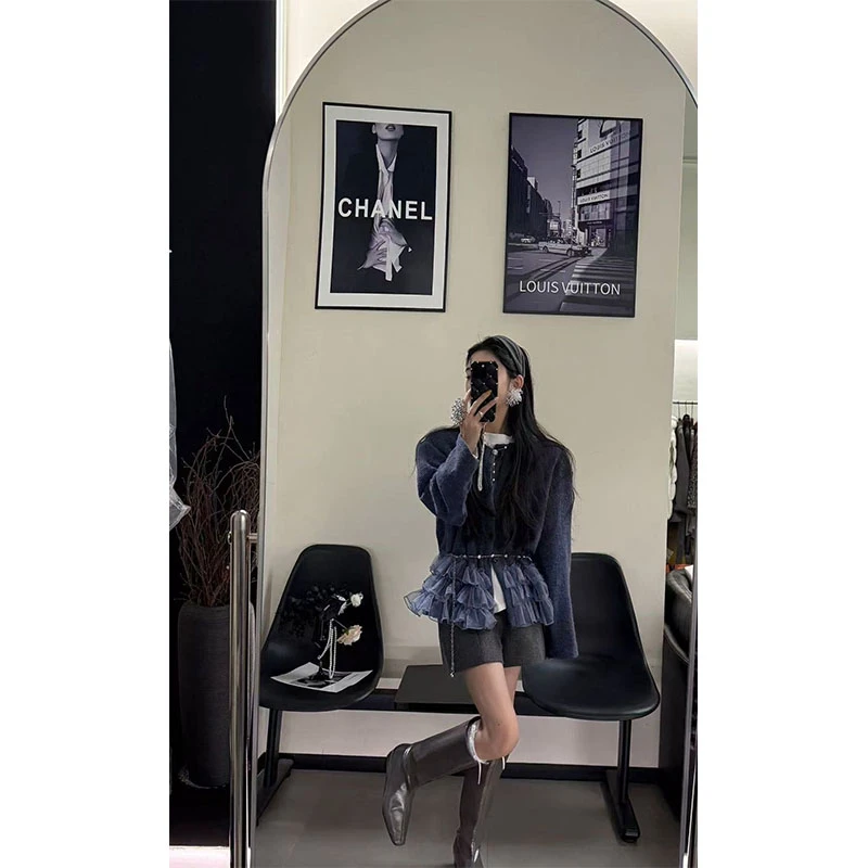 2025韩系简约风修身显瘦百搭时尚上衣气质时尚高腰a字裙裤套装女