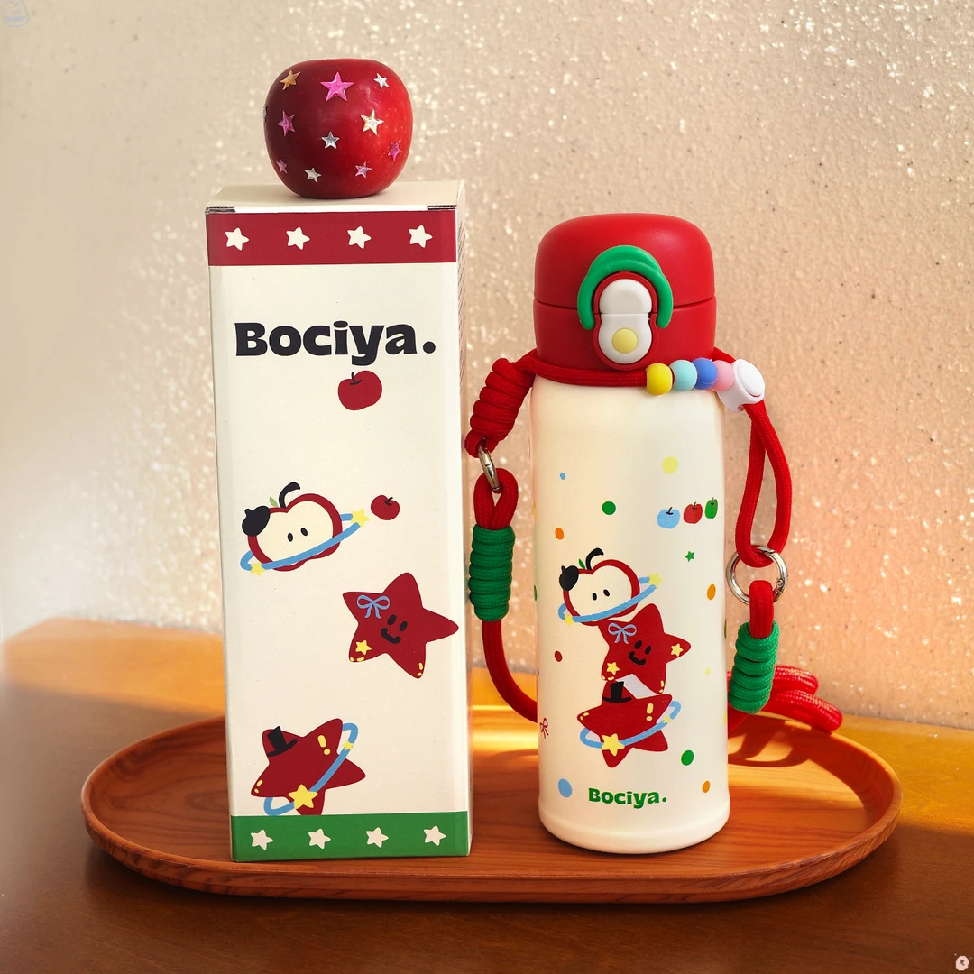 保温杯女生高颜值2025新款大容量吸管水杯学生上学弹跳可爱杯子