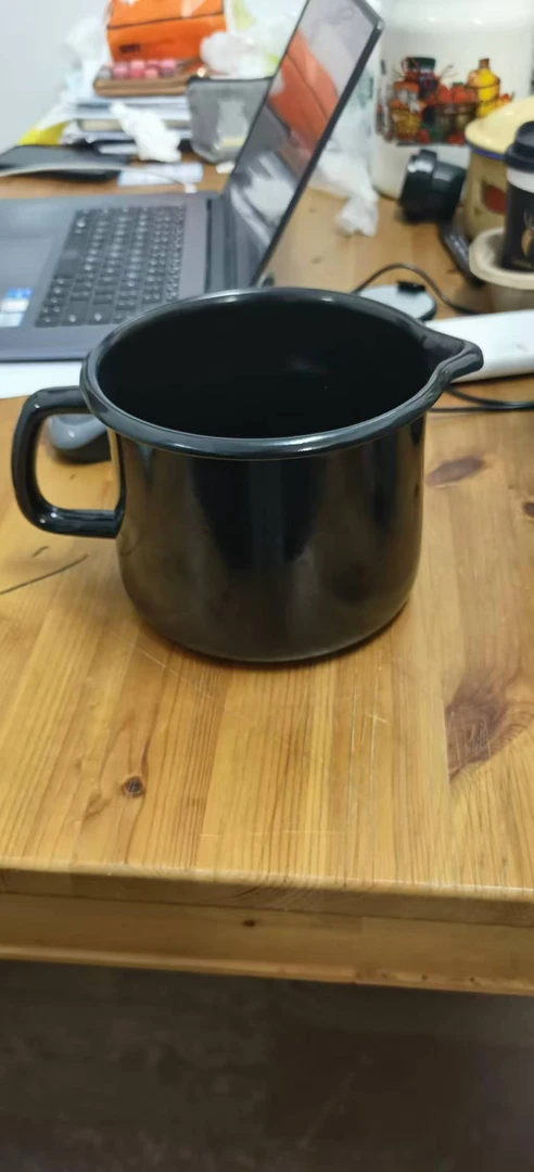 16cm搪瓷倒流口奶杯拍一发2