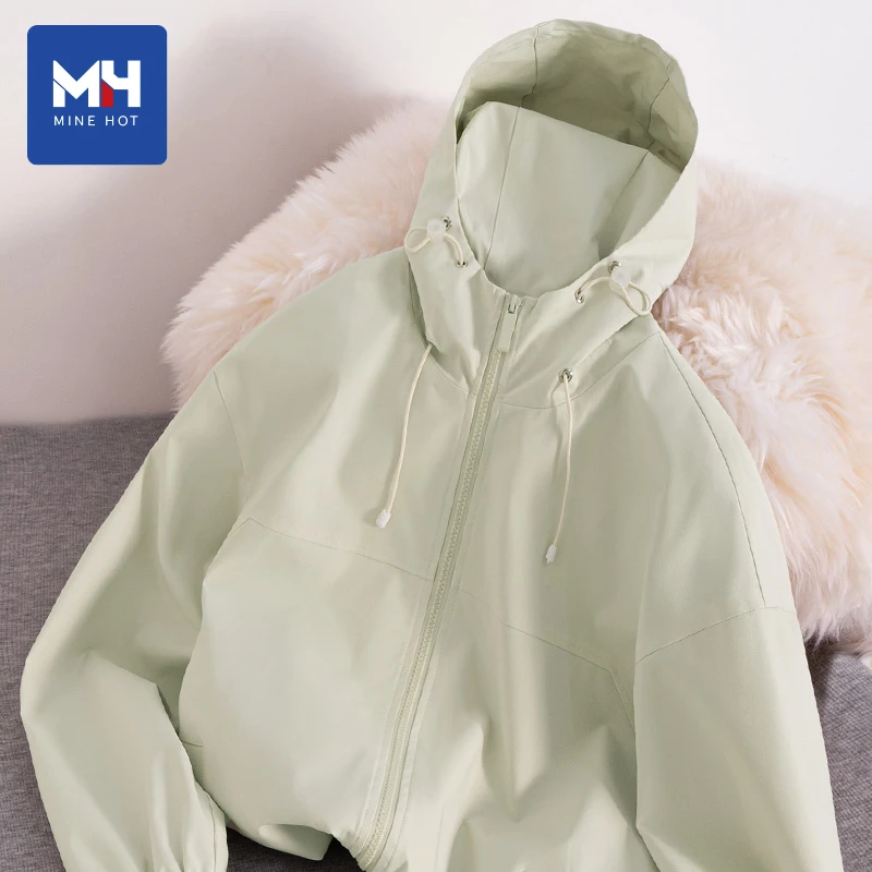 唐狮集团MH纯色冲锋衣女2025新款春秋季运动风夹克通勤机能外套S