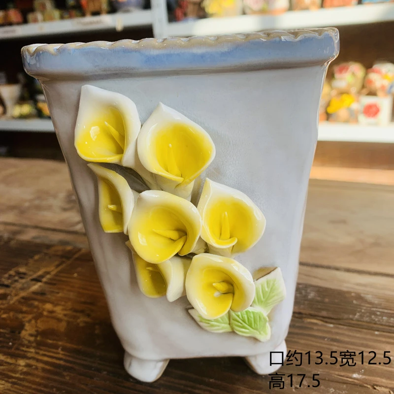 手工制作陶瓷多肉花盆