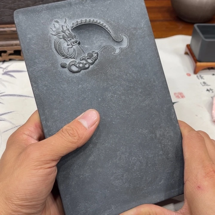 瑶**士易砚老坑黄伯阳