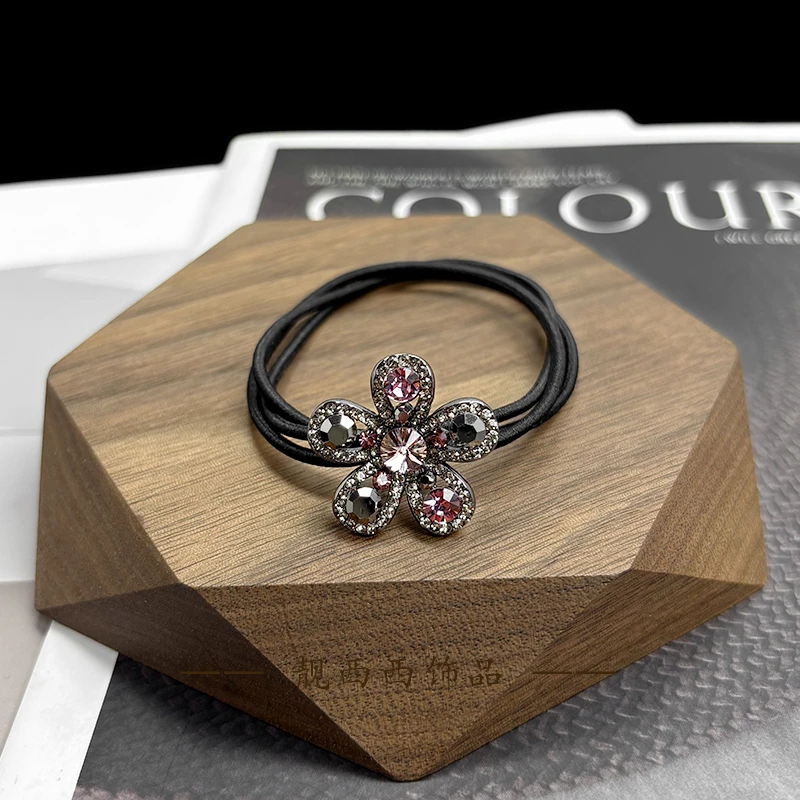 【LXX靓西西】284皮筋花朵气质休闲三股细皮筋