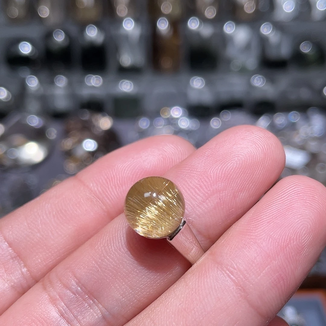 白***白水晶银S925镶嵌戒指