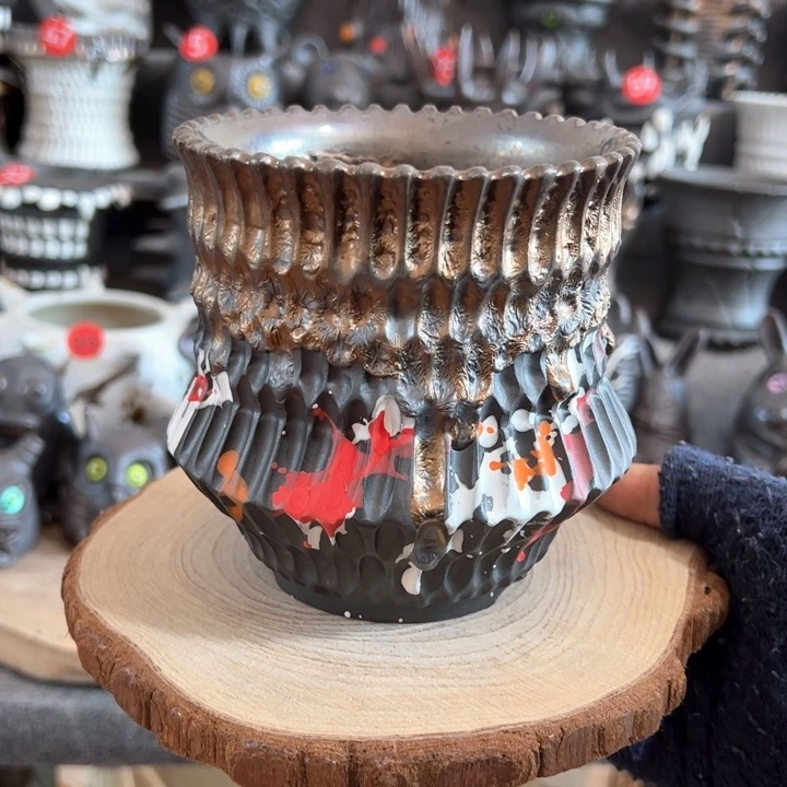 紫砂花盆内口10外高11.7