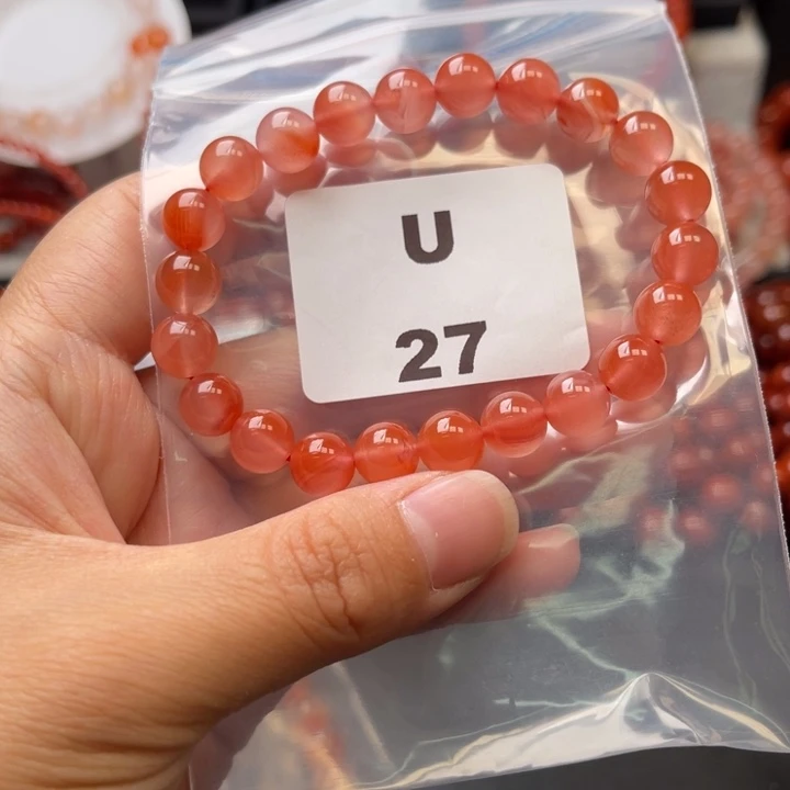 南红玛瑙未镶嵌多样性发货默认微瑕称重8mm