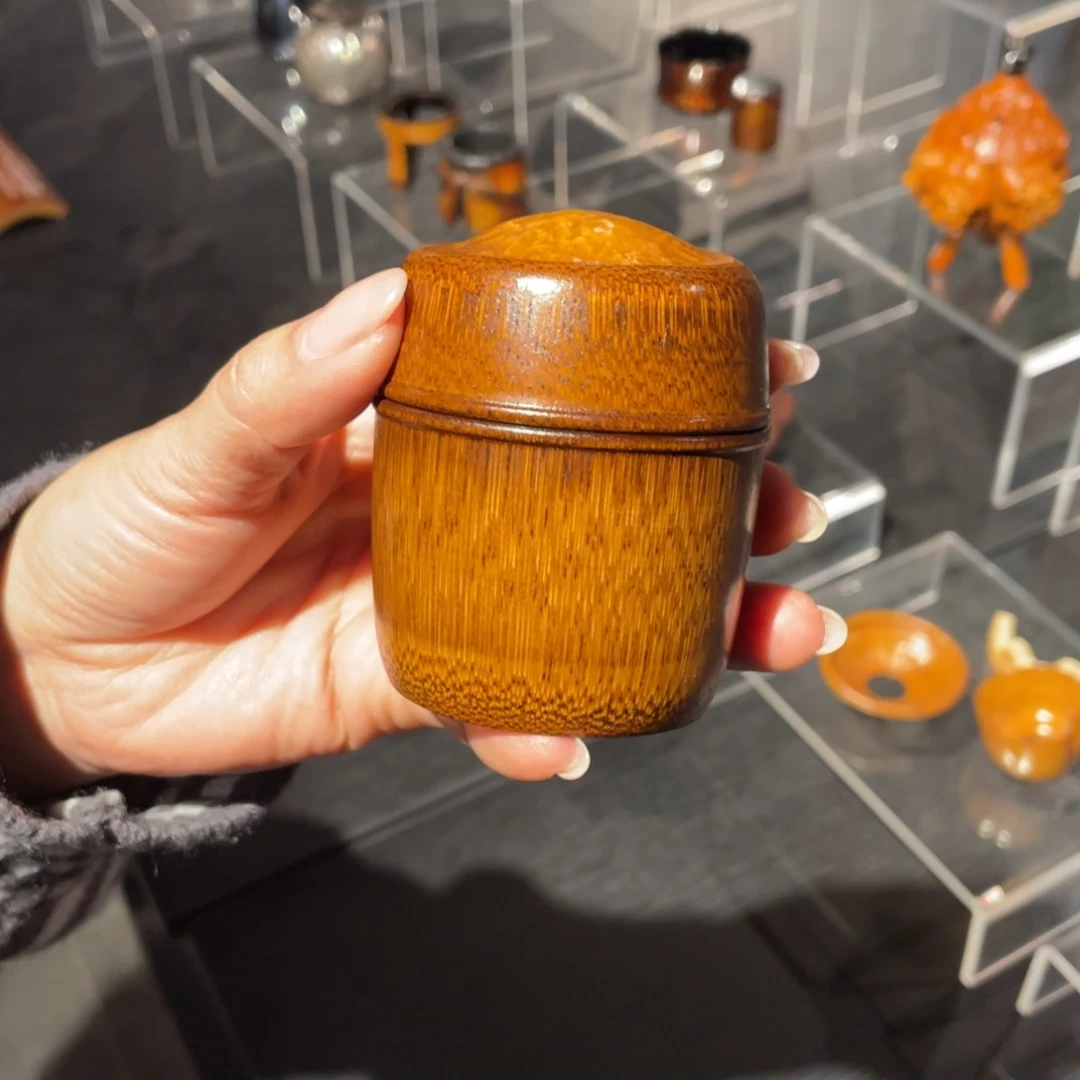 紫砂茶道竹节茶叶罐