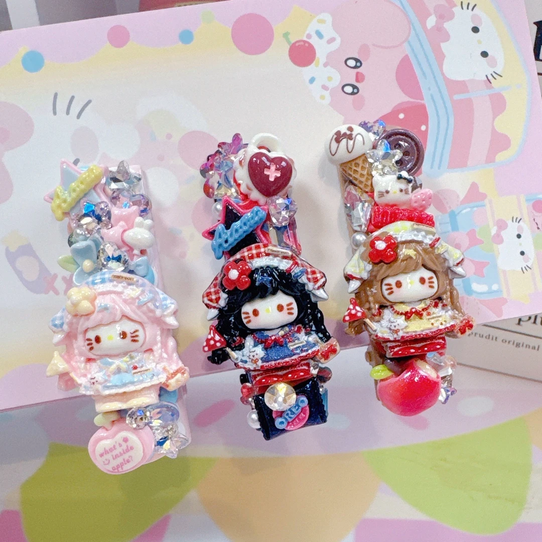 高品质重工手工奶油胶发夹发饰DIY刘海小夹子头饰网红可爱发卡