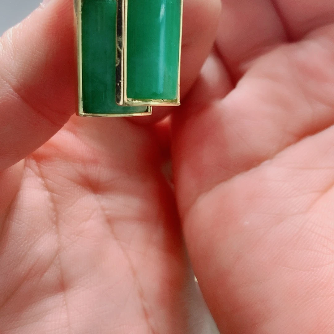 翡翠挂件14K金镶嵌121