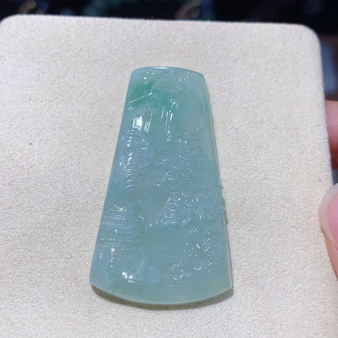 吊坠(不含链)未镶嵌翡翠山水