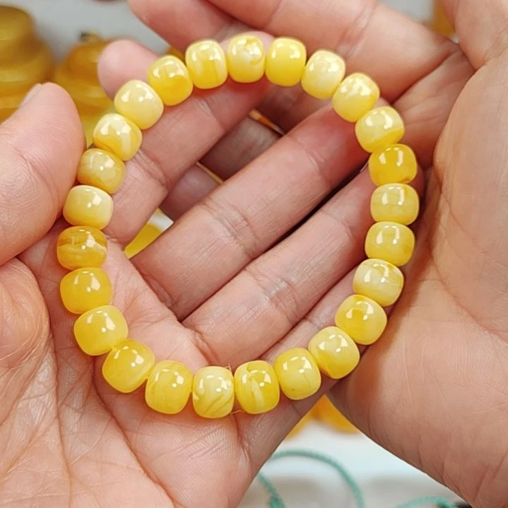 蜜蜡手串未镶嵌手串9十