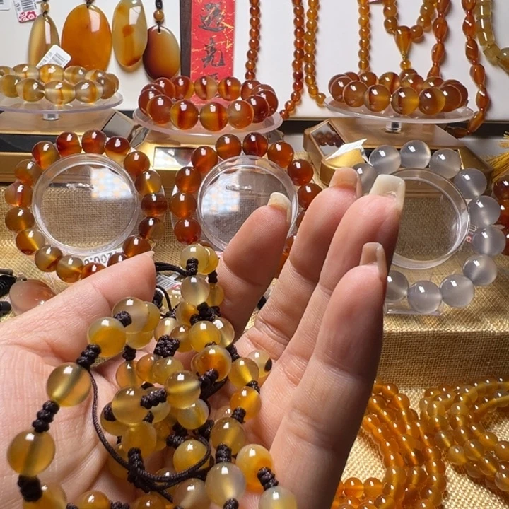 杰***沐玛瑙/玉髓颈饰未镶嵌21