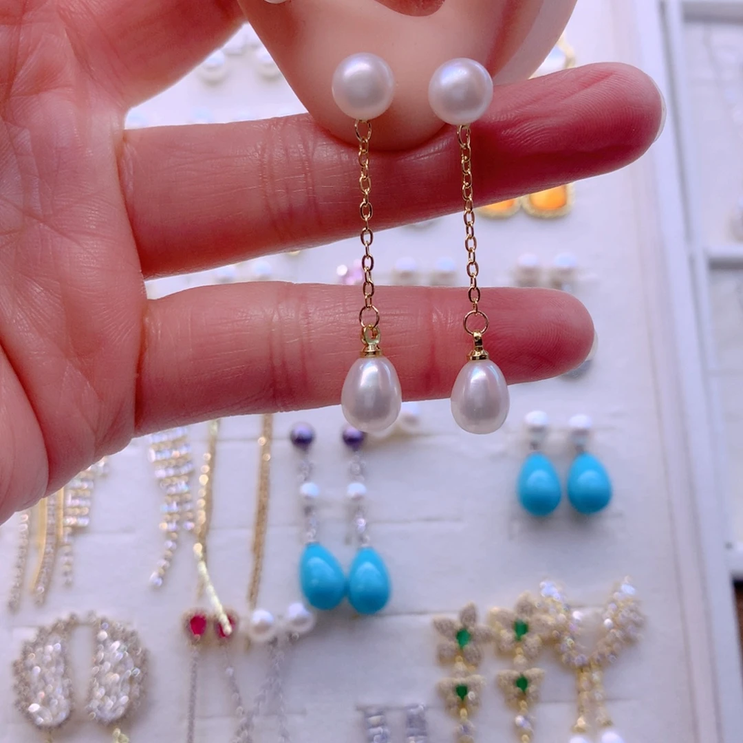 合金耳饰淡水珍珠