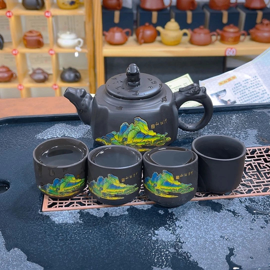 茶壶紫砂紫砂壶1壶4杯
