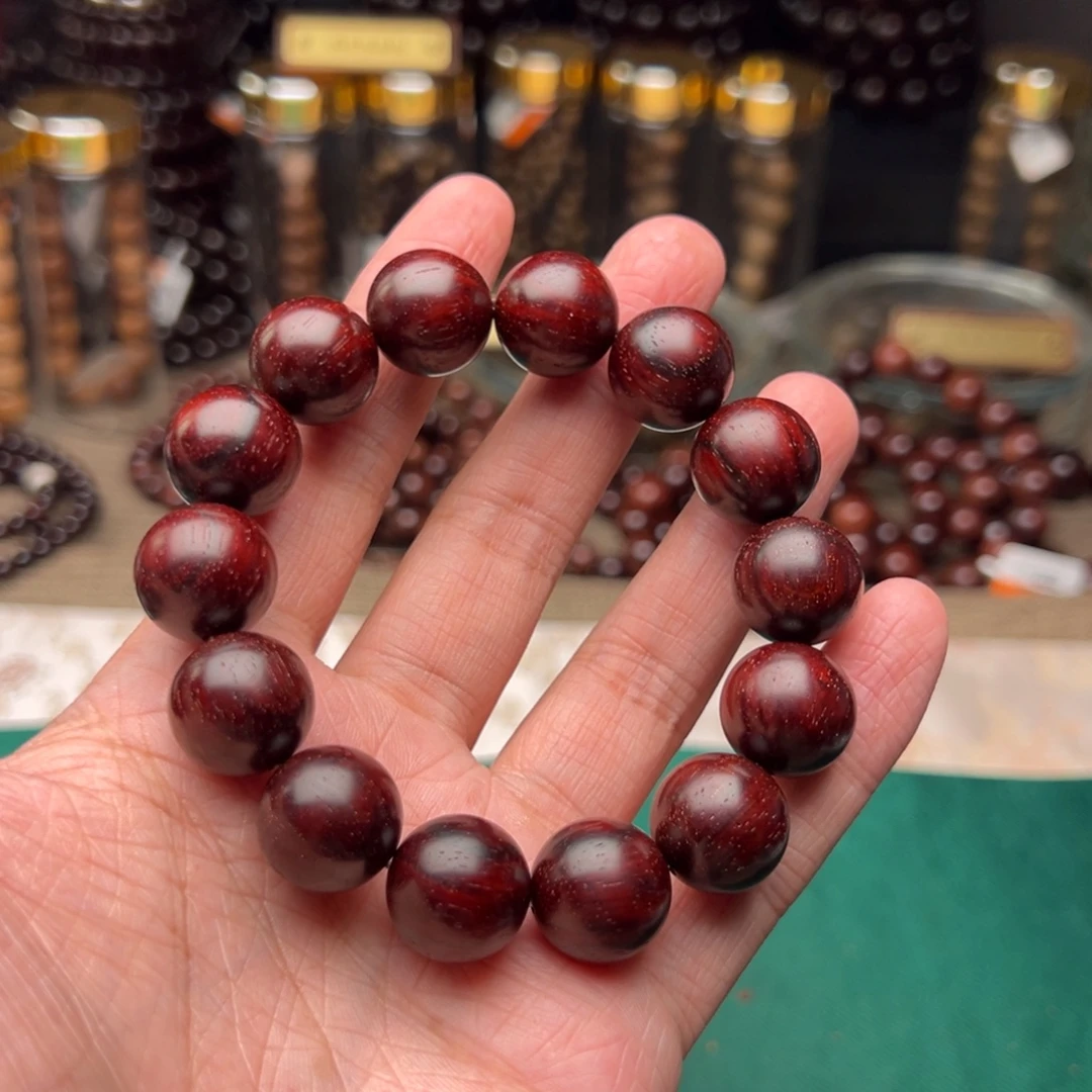 自***手檀香紫檀（小叶紫檀）其他1.6原汁原味泥料串13颗