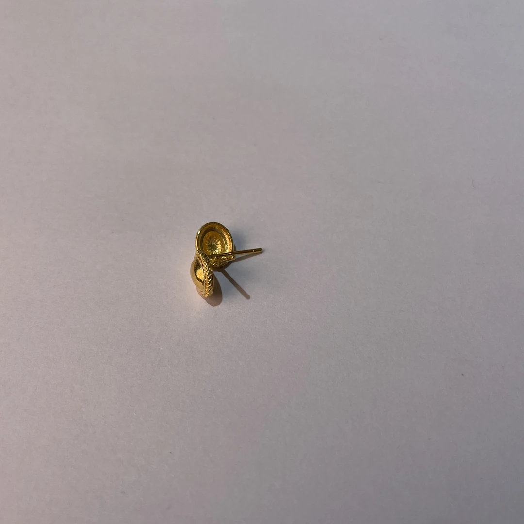 【星星专享】 足金999 鸽子蛋耳钉直针VP ed 2.06