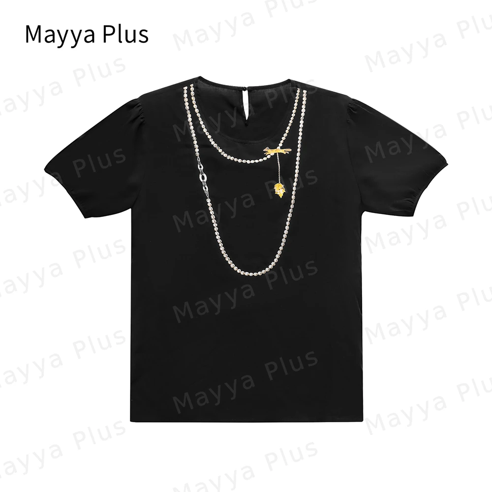 【玛丽小姐 】Mayya Plus原创夏季女装时尚轻奢公主袖上衣32327302