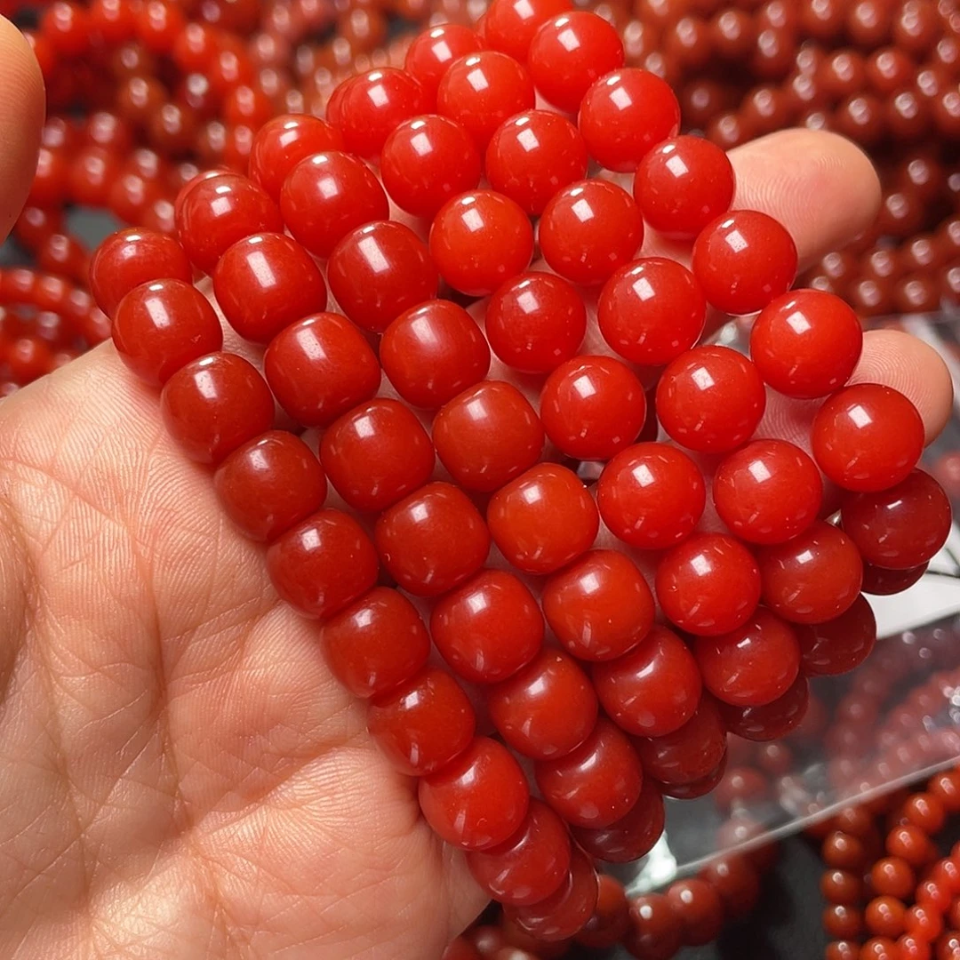 易***9南红玛瑙未镶嵌手链