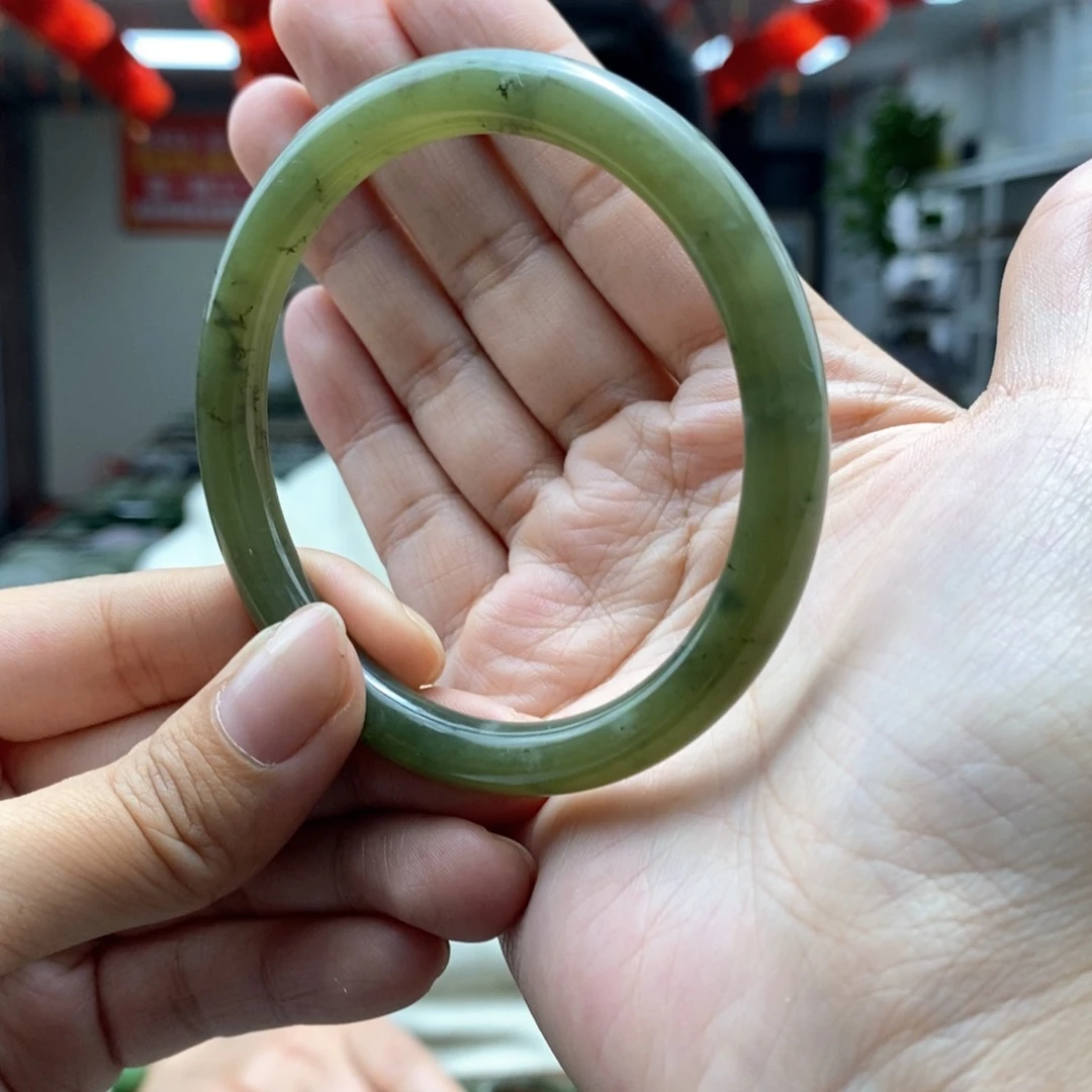 和田玉手镯未镶嵌57