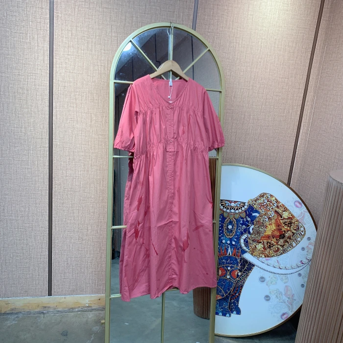 CR87孕妇粉色连衣裙XL110-140