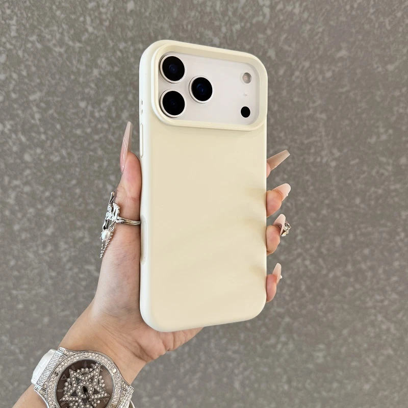 适用于苹果17promax手机壳液态硅胶大孔纯色iPhone17耐脏16防摔软