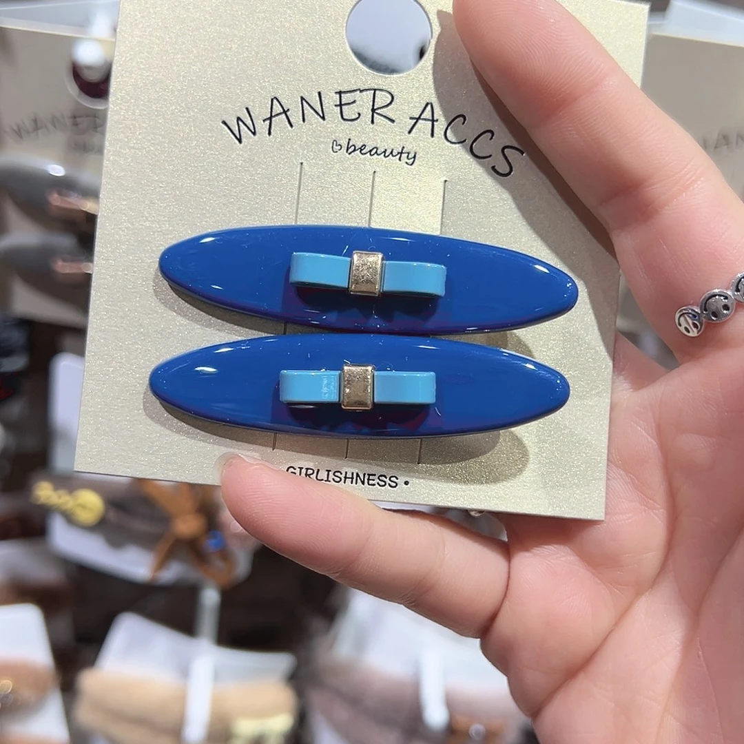 非金属蓝色蝴蝶结鸭夹