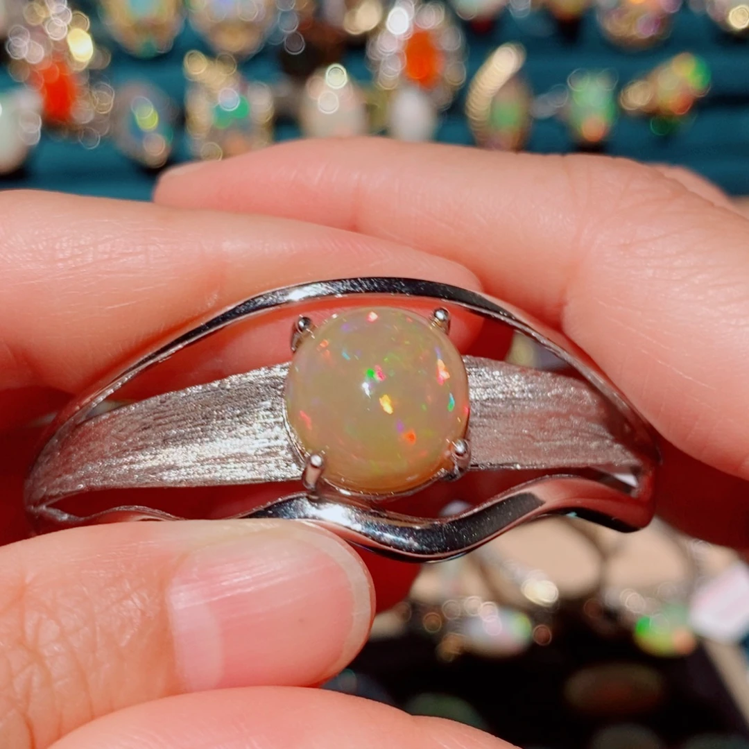 欧泊银S925镶嵌手镯